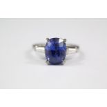 A Natural Vivid Cornflower Sapphire Ring