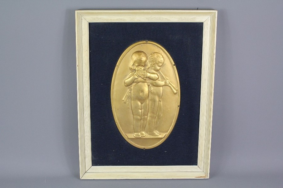 Four Gilt Brass Plaques - Image 3 of 3