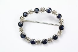 A Victorian Sapphire and Diamond Brooch