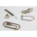 Miscellaneous Silver Cufflinks etc