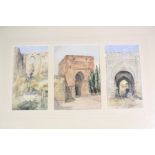 Nine 19th Century 'Grand Tour' Watercolour Paintings