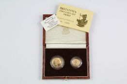 1987 Royal Mint Britannia Gold Two Coin Proof Set