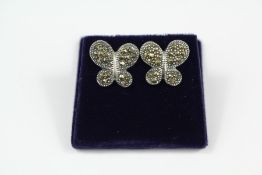 A Pair of Silver and Marcasite Earrings