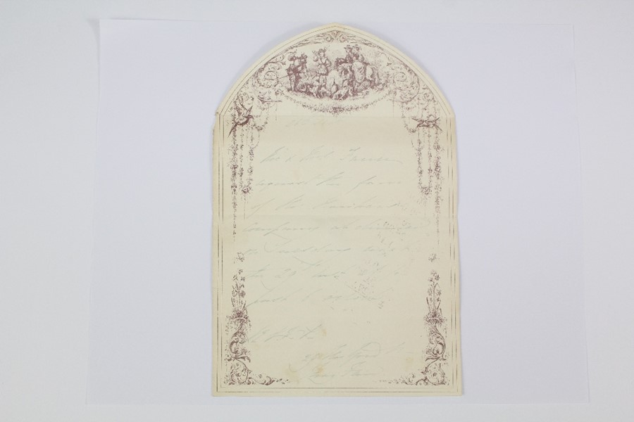 Circa 1840 Decorative Envelope and Decorative Letter - Image 2 of 7