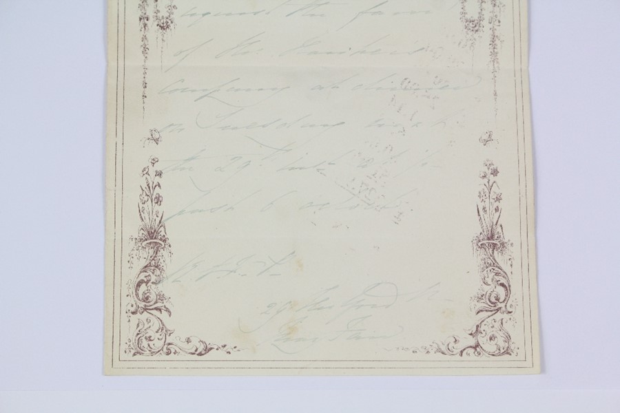 Circa 1840 Decorative Envelope and Decorative Letter - Image 3 of 7