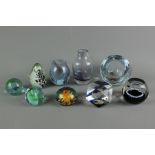 Six Glass Paperweights