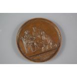 A Victorian Bronze Medal 'Studio Fallente Laborem'