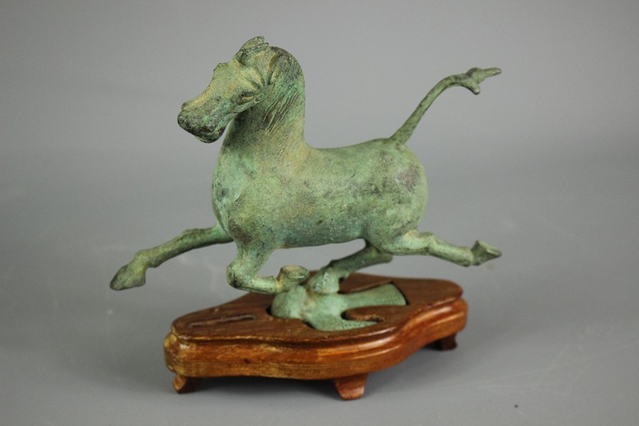 A Bronze Copy of a Chinese Gansu Flying Horse - Image 3 of 5