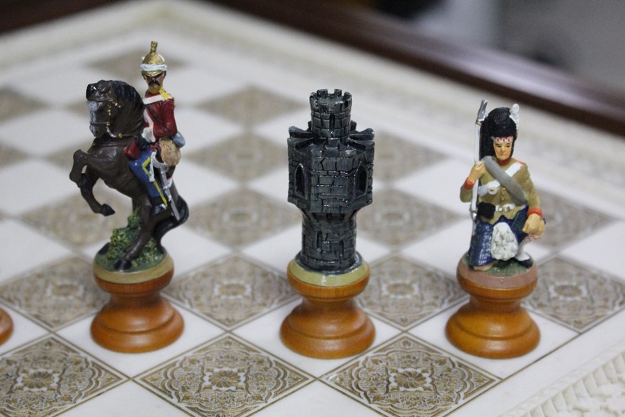 Military Resin Chess Set and Table - Image 11 of 12