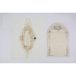 Circa 1840 Decorative Envelope and Decorative Letter
