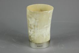 A Horn and Silver Beaker