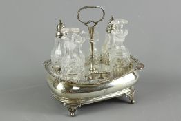 A Georgian Cut-Glass and Silver Cruet