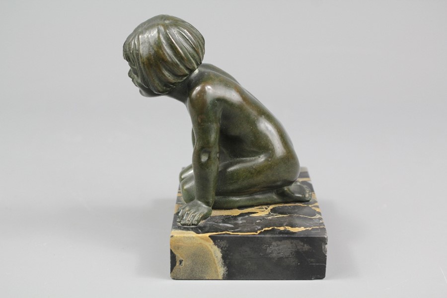 1930 Bronze Study of a Girl - Image 2 of 4