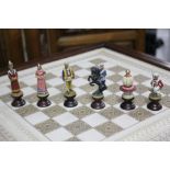 Military Resin Chess Set and Table