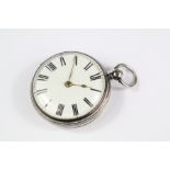 Hanna, James G Silver Fusee Pocket Watch