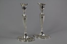 Pair Sterling Silver Candlesticks