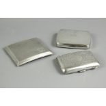 Three Silver Cigarette Cases