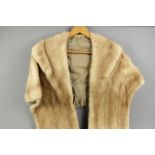 Two Lady's Light Brown Lined Fur Stoles