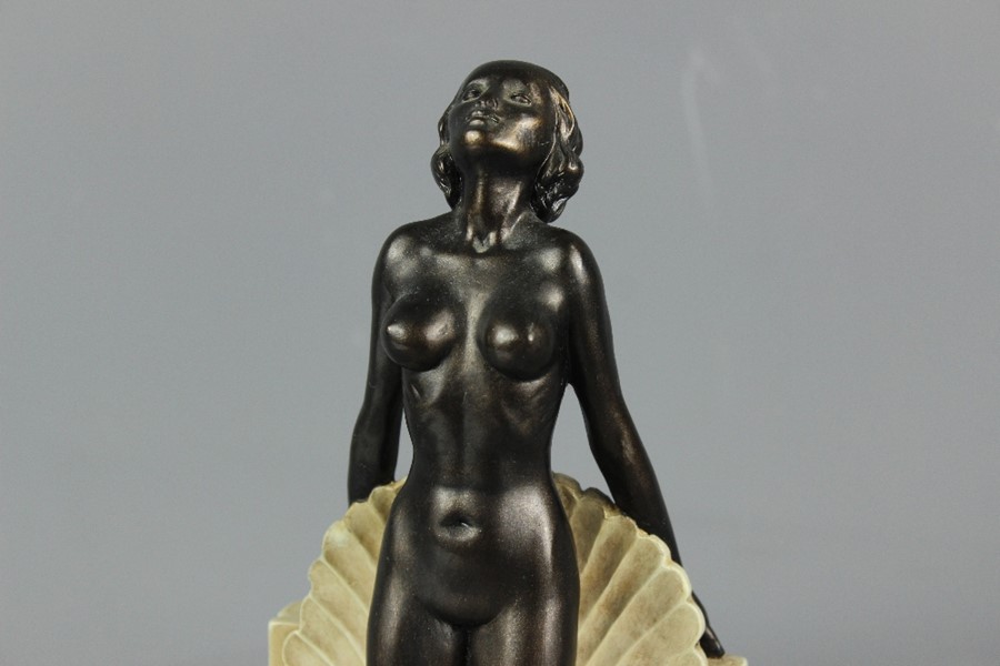 Art Nouveau-style bronzed figurine - Image 4 of 4