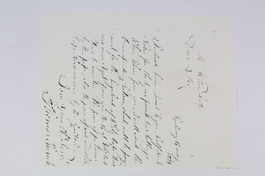 Circa 1840 Decorative Envelope and Decorative Letter - Image 7 of 7