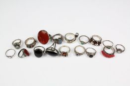 Silver and Semi-precious Stone Rings