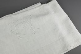 A Selection of Fine Quality Embroidered French Linen