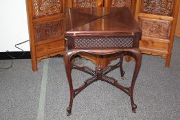 Victorian Mahogany Envelope Card Table