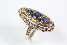 A Victorian Sapphire and Diamond Ring