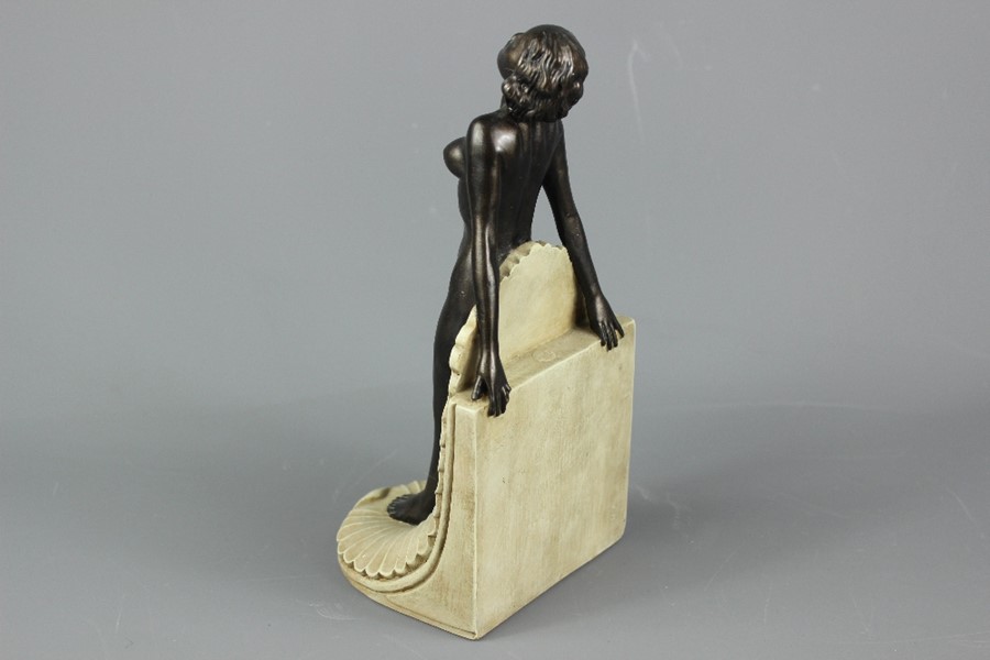 Art Nouveau-style bronzed figurine - Image 3 of 4