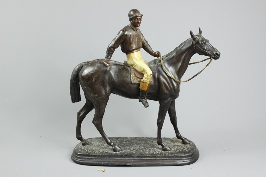 After Etienne Loiseau (1864-1889) Cold Cast Painted Spelter - Image 2 of 10