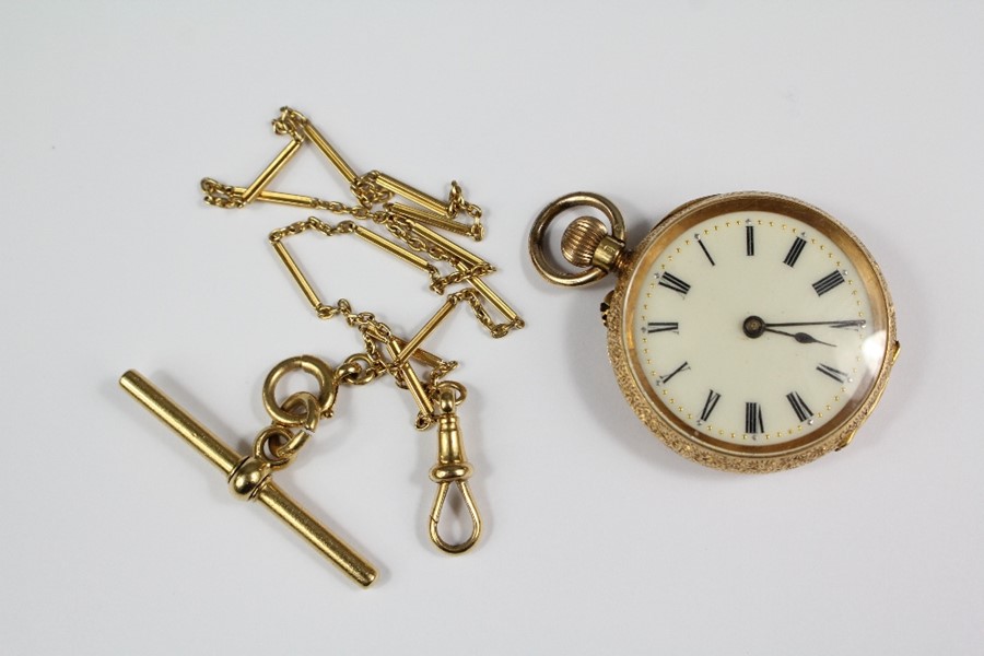 18ct Yellow Gold Lady's Watch and Fob