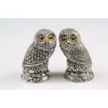 Pair of Novelty Owl Condiments