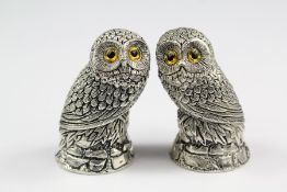 Pair of Novelty Owl Condiments