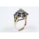 9ct Yellow Gold Sapphire Dress Ring
