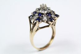 9ct Yellow Gold Sapphire Dress Ring