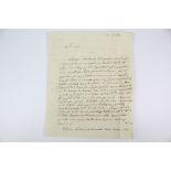 1794 Letter to Right Hon. Milady Winn