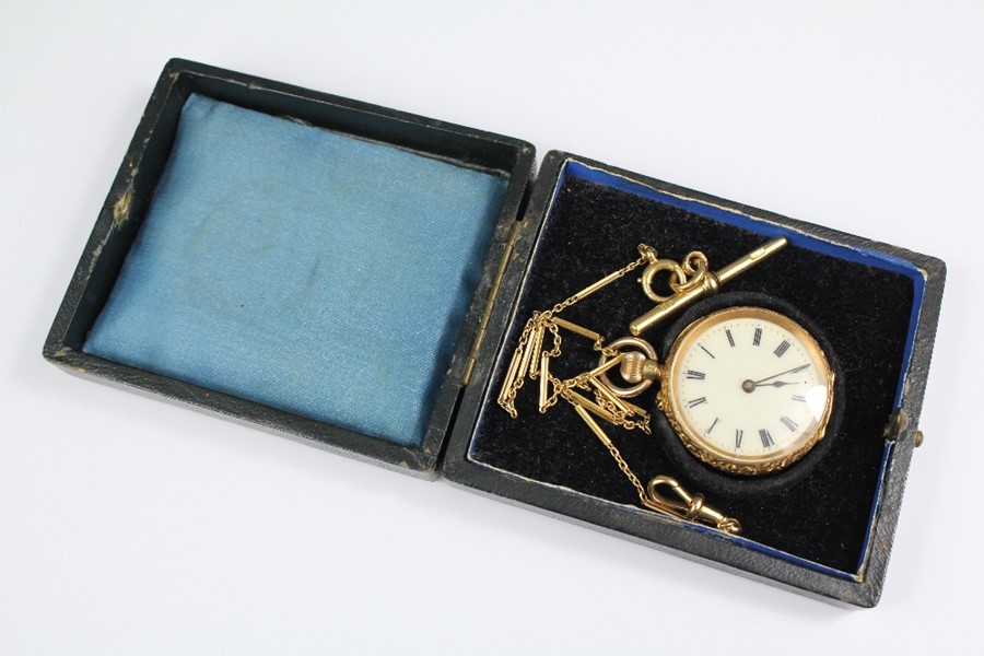 18ct Yellow Gold Lady's Watch and Fob - Image 6 of 7