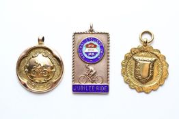 9ct Gold Cycling Badges