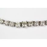 An Impressive 14ct White Gold Graduated Diamond Necklace