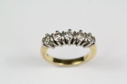 An 18ct Yellow Gold Five Stone Diamond Ring