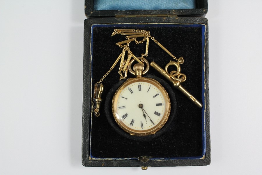 18ct Yellow Gold Lady's Watch and Fob - Image 7 of 7