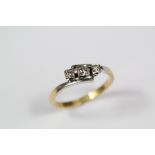 18ct Yellow Gold Three Stone Diamond Ring