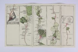 J. Cary 1790 Coloured Maps of London to Guildford