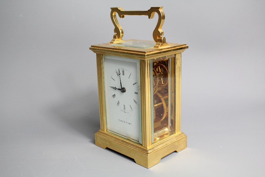 An English Brass Carriage Clock - Image 2 of 8