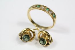 18ct Emerald and Diamond Half-Eternity Ring