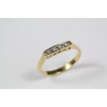 18ct Yellow Gold Five Stone Diamond Ring