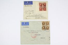 1935/37 GB Covers to Kenya and Argentina