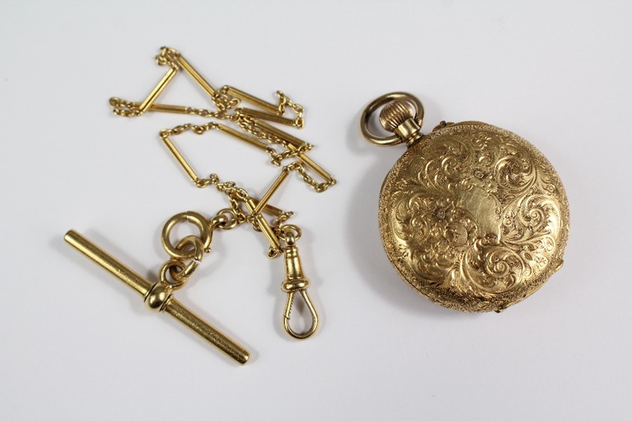 18ct Yellow Gold Lady's Watch and Fob - Image 2 of 7