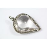 A Rock Crystal and Silver Pendant