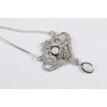 A 1920's Silver, Opals and Marcasite